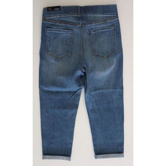 Liverpool LM7065CH1 Women's Sz 6 Blue Chloe Pull-On Skinny Crop Capri Jeans $89+ - Picture 2 of 7